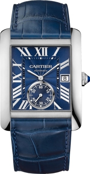 blue cartier tank watch