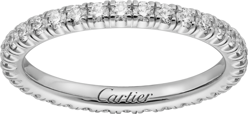 Étincelle de Cartier 結婚戒指18K白色黃金，鑽石