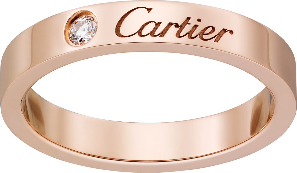 cartier ring rose gold diamond