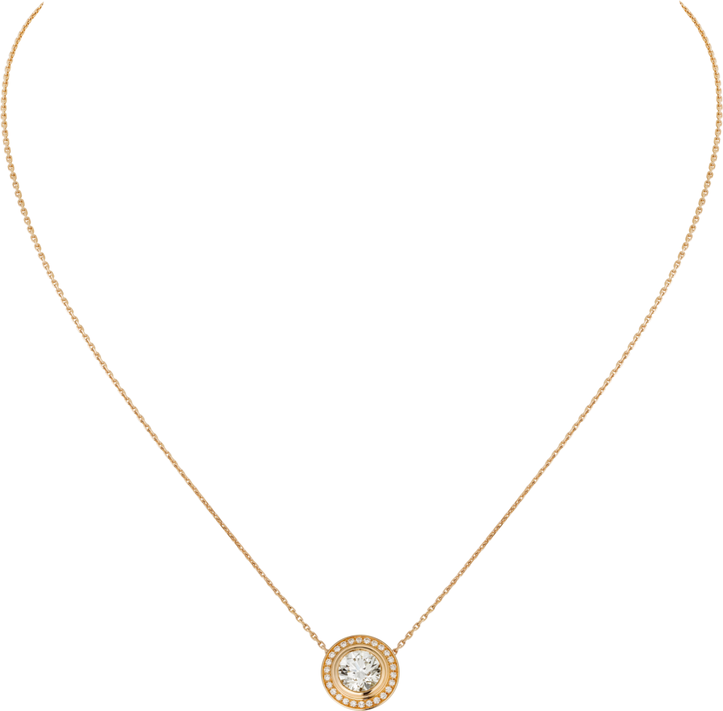 Cartier d'Amour 項鏈18K玫瑰金，鑽石