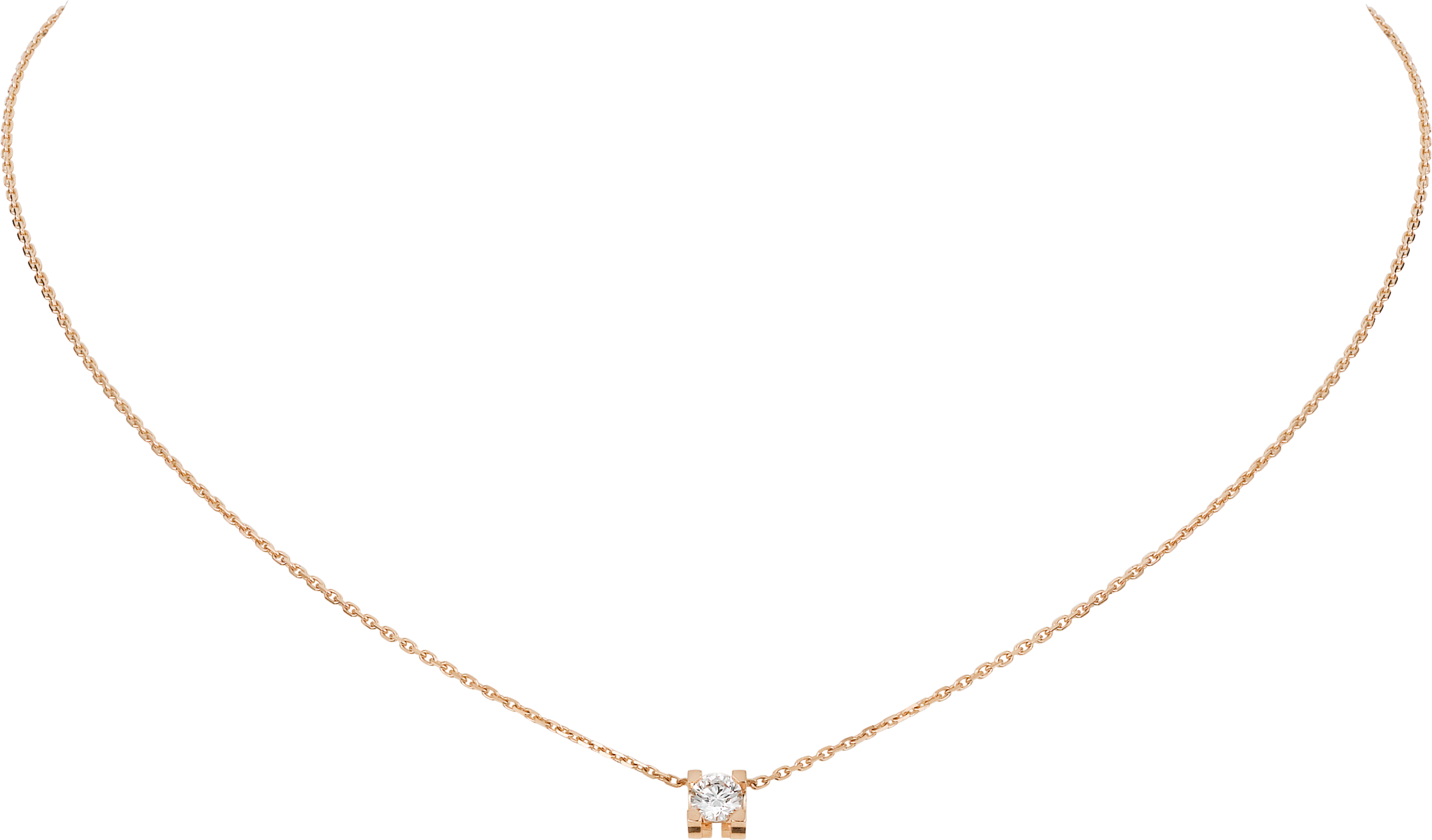 C de Cartier pendant, brilliant-cut diamondRose gold, diamond