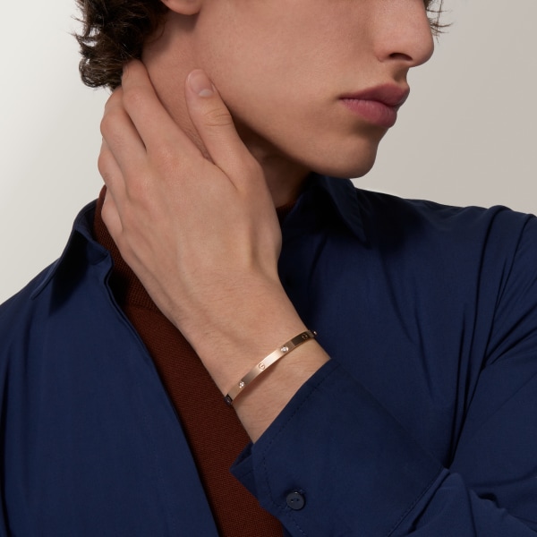 Love bracelet, medium model, 4 diamonds Rose gold, diamond