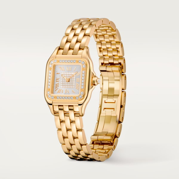 Panthère de Cartier 腕錶 小型款，石英機芯，黃金，鑽石