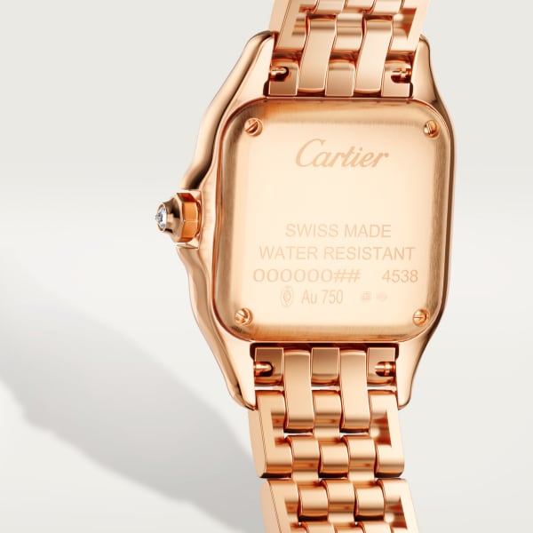 Panthère de Cartier 腕錶 小型款，石英機芯，玫瑰金，鑽石