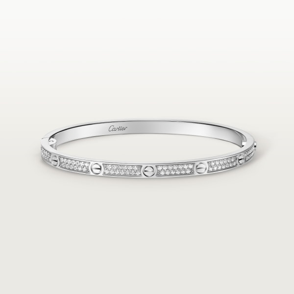 Love bracelet, small model, paved White gold, diamonds