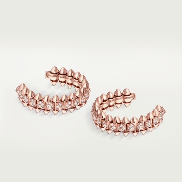 Clash de Cartier earrings Rose gold, diamonds
