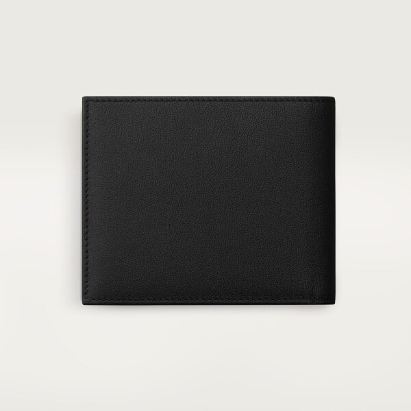 Six-credit card compact wallet, Cartier Losange Shadow Black and anthracite calfskin