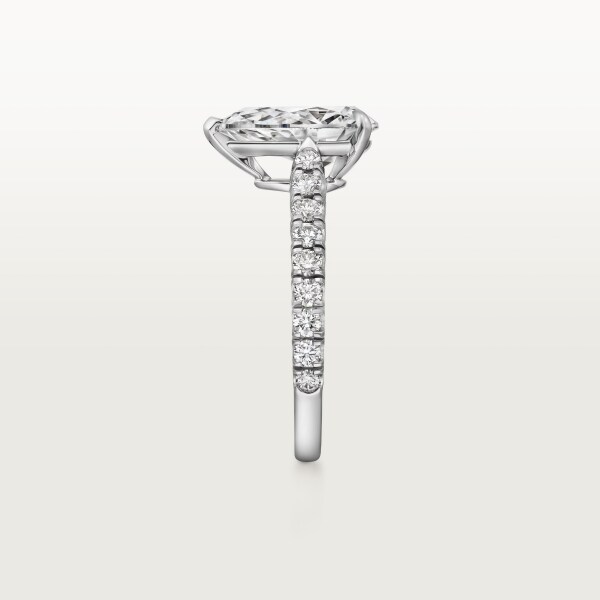 Solitaire 1895 單鑽戒指，梨形切割鑽石，鋪鑲鑽石  鉑金，鑽石