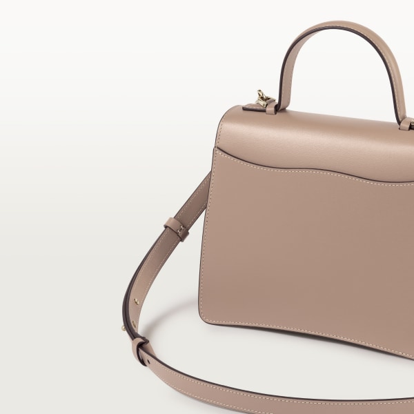 手袋，小型款，Panthère C de Cartier  土褐色小牛皮，金色飾面