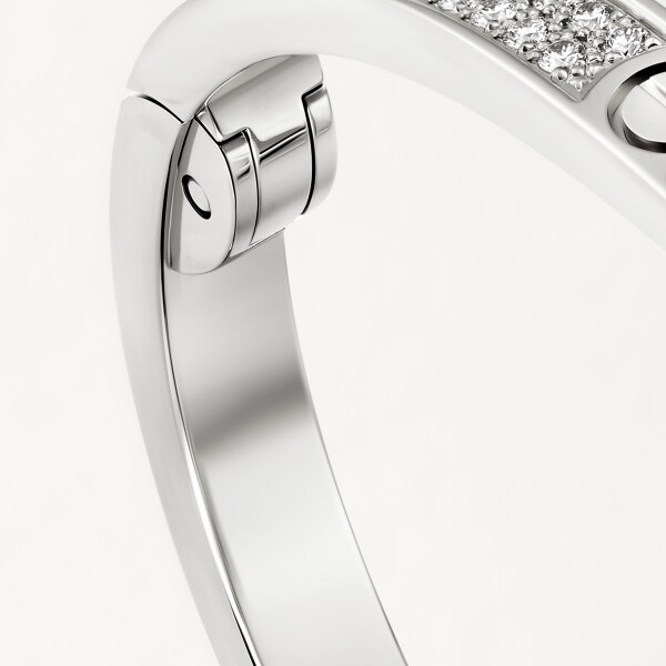 Love bracelet, small model, paved White gold, diamonds