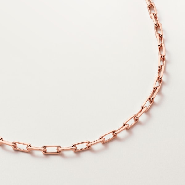Santos de Cartier long necklace, chain, small model Rose gold