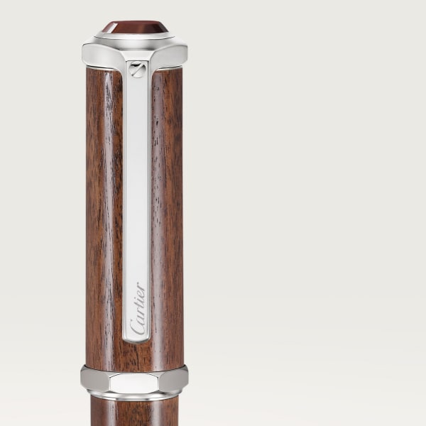 Santos-Dumont de Cartier pen Metal, rosewood, palladium finish