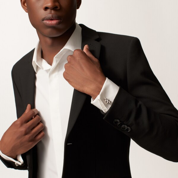 Clash de Cartier 袖扣 白色黃金