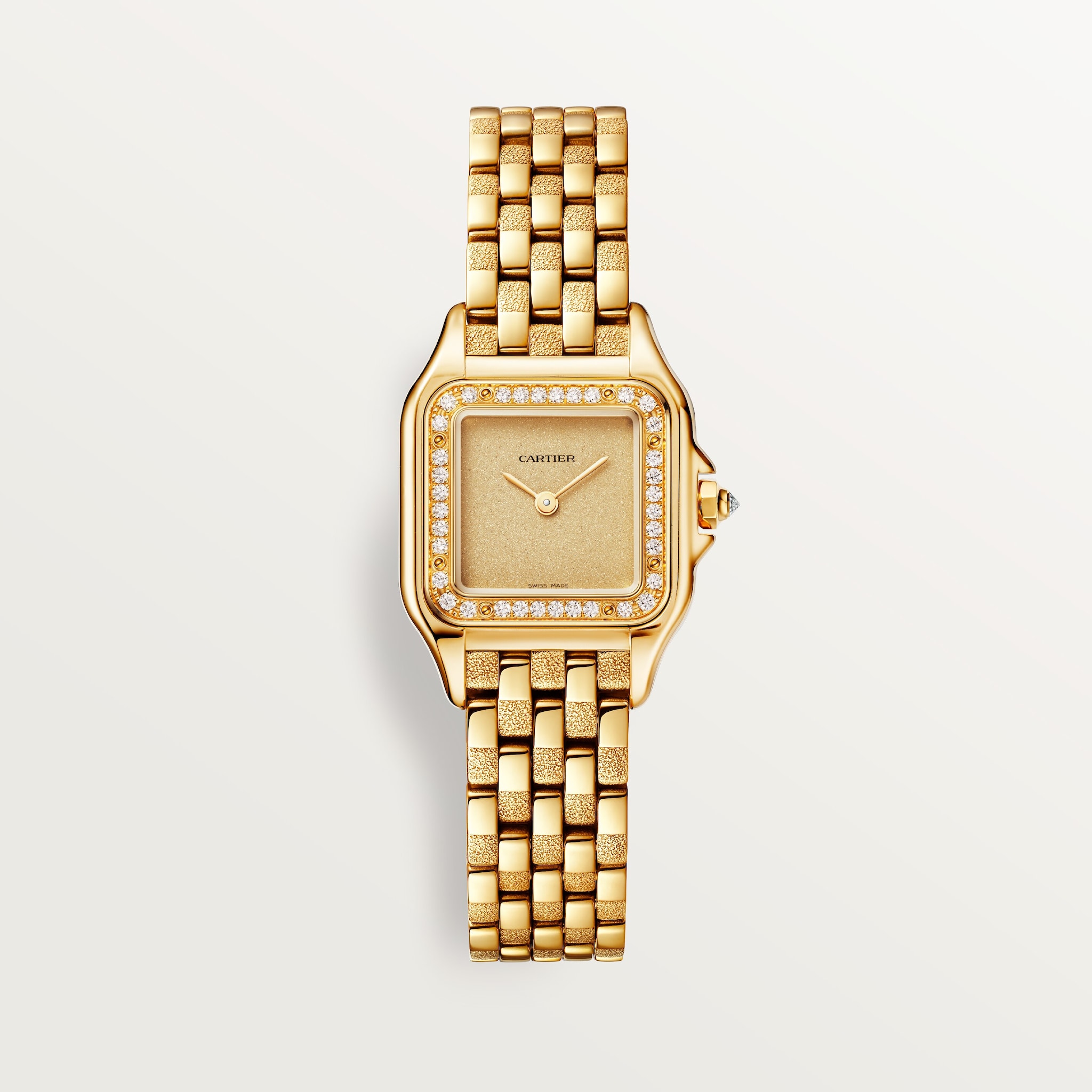Panthère de Cartier 腕錶小型款，石英機芯，黃金，鑽石