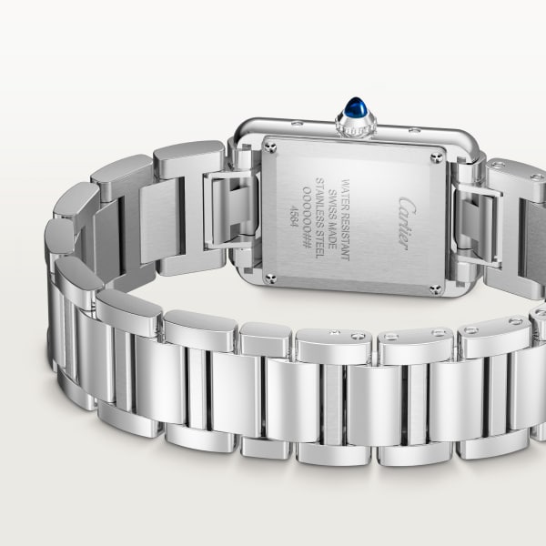 Tank Must SolarBeat™ 腕錶 小型款，SolarBeat™ 光電機芯，精鋼，精鋼錶鏈