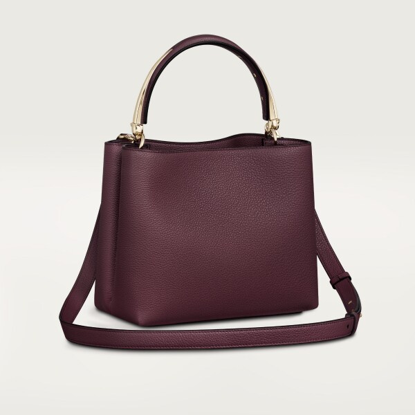 手袋，小型款，Panthère Double de Cartier 紫紅色粒面小牛皮