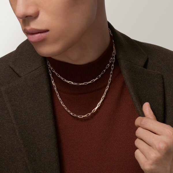 Santos de Cartier long necklace, chain, small model Yellow gold