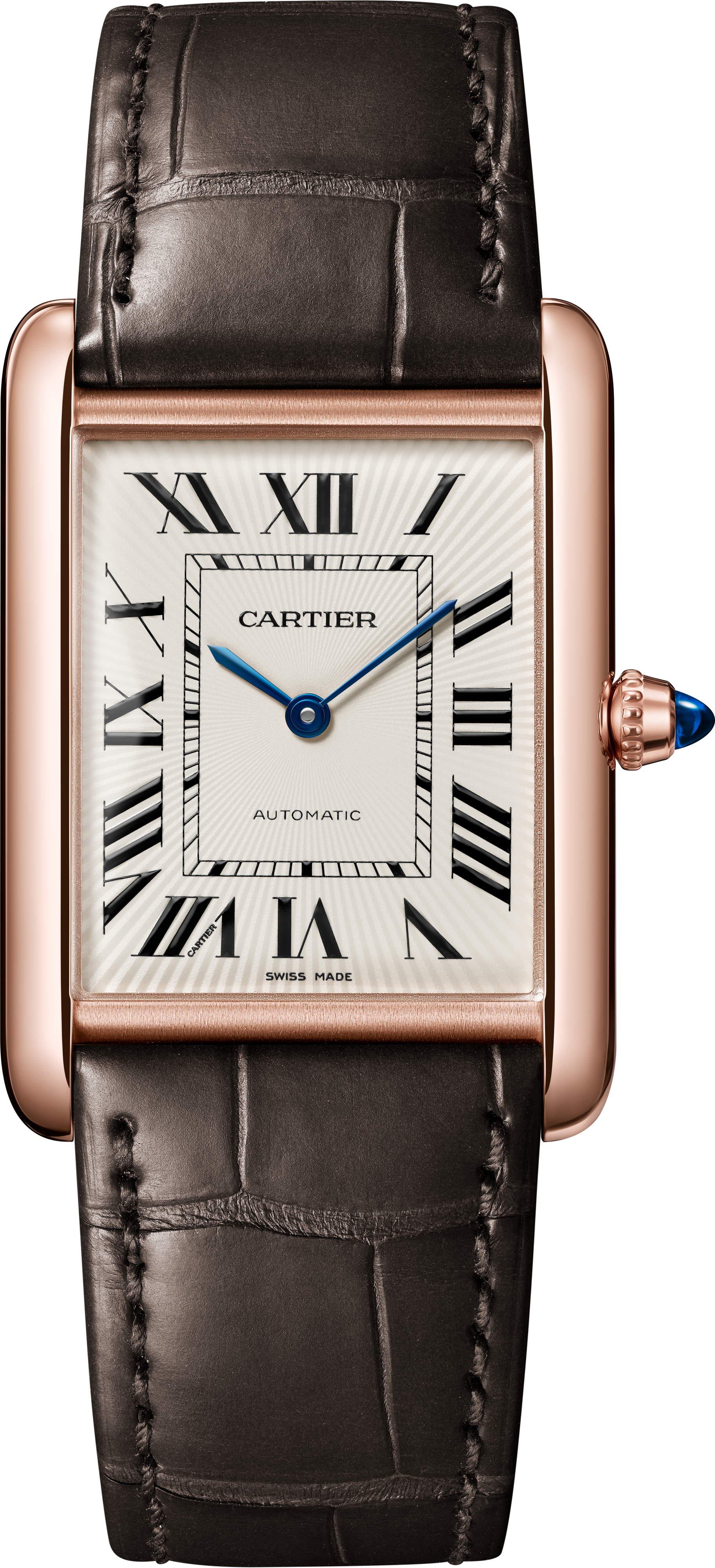 Tank Louis Cartier 腕錶大型款，自動上鏈機械機芯，玫瑰金