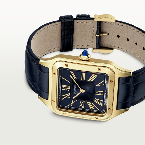 Santos-Dumont 腕錶 大型款，石英機芯，黃金，皮革