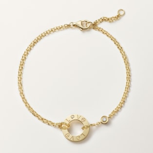 Stack Chain Cartier Love Charm Bracelet Cartier Love Circle Double