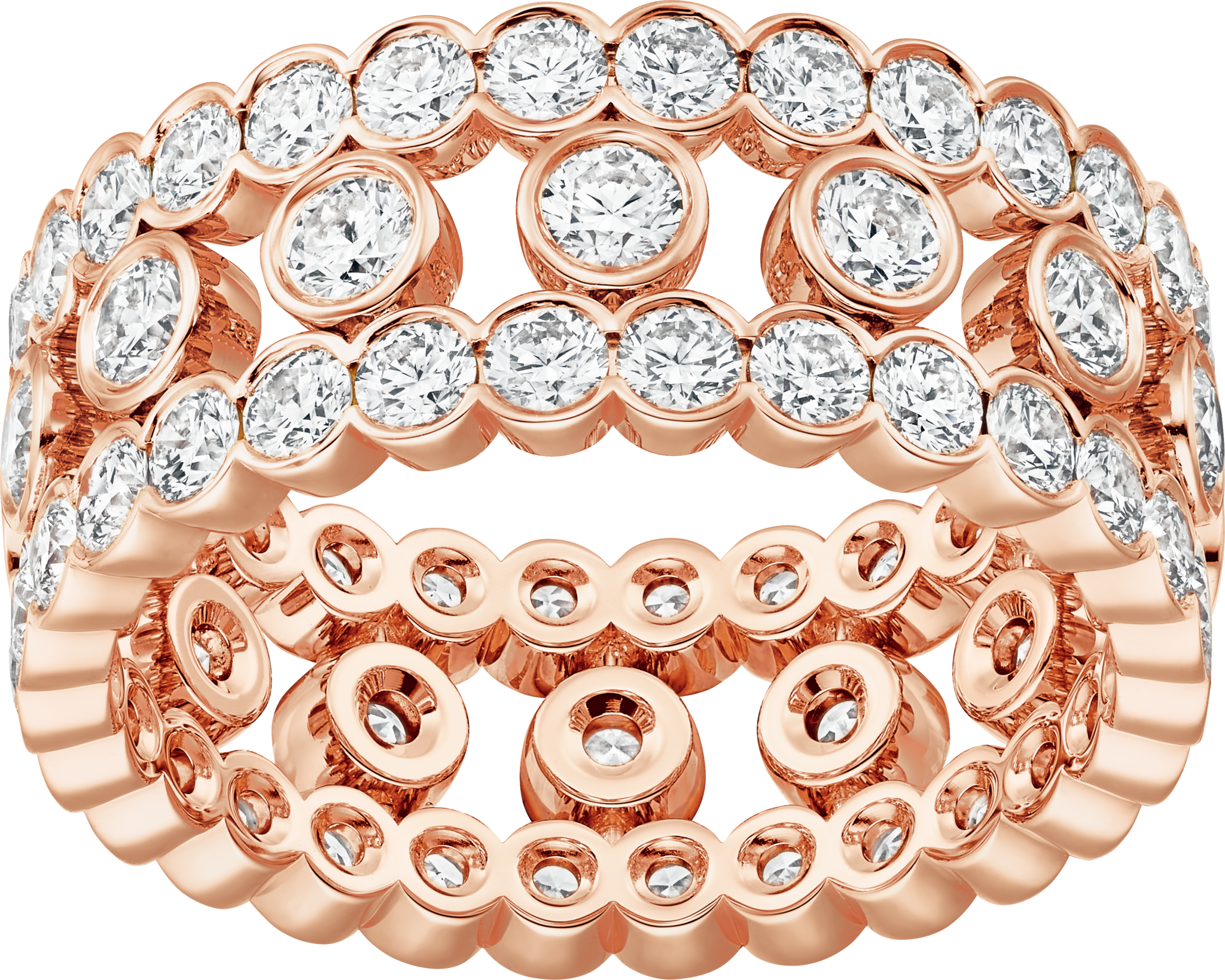 Broderie de Cartier 戒指玫瑰金，鑽石