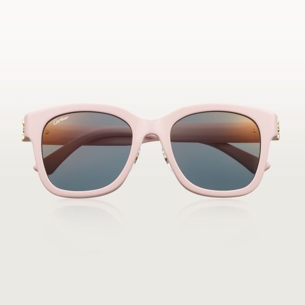 C de Cartier 太陽眼鏡 粉紅色醋酸纖維，灰色鏡片