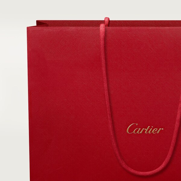 凸圓形手袋，Cartier Soir 黑色小牛皮，優質寶石，金色飾面 