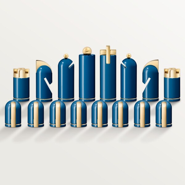 Cartier Géométrique Chess Set Lacquered wood, golden transfers
