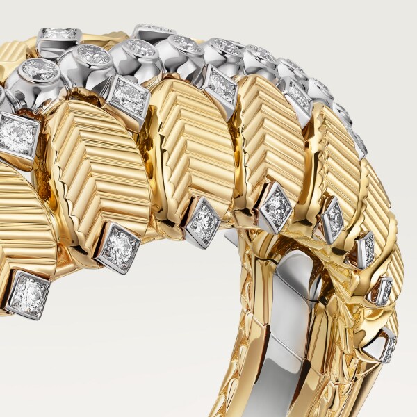 Grain de Café bracelet  Yellow gold, white gold, diamonds