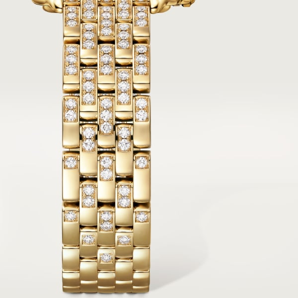 Panthère de Cartier 腕錶 中型款，石英機芯，黃金，鑽石