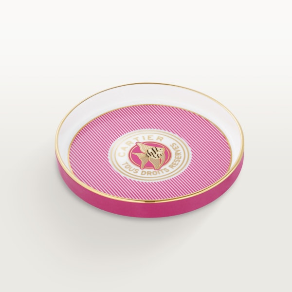 Cartier Characters round tray, small model Porcelain