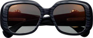 Panthère de Cartier Sunglasses Grey striped acetate, grey lenses