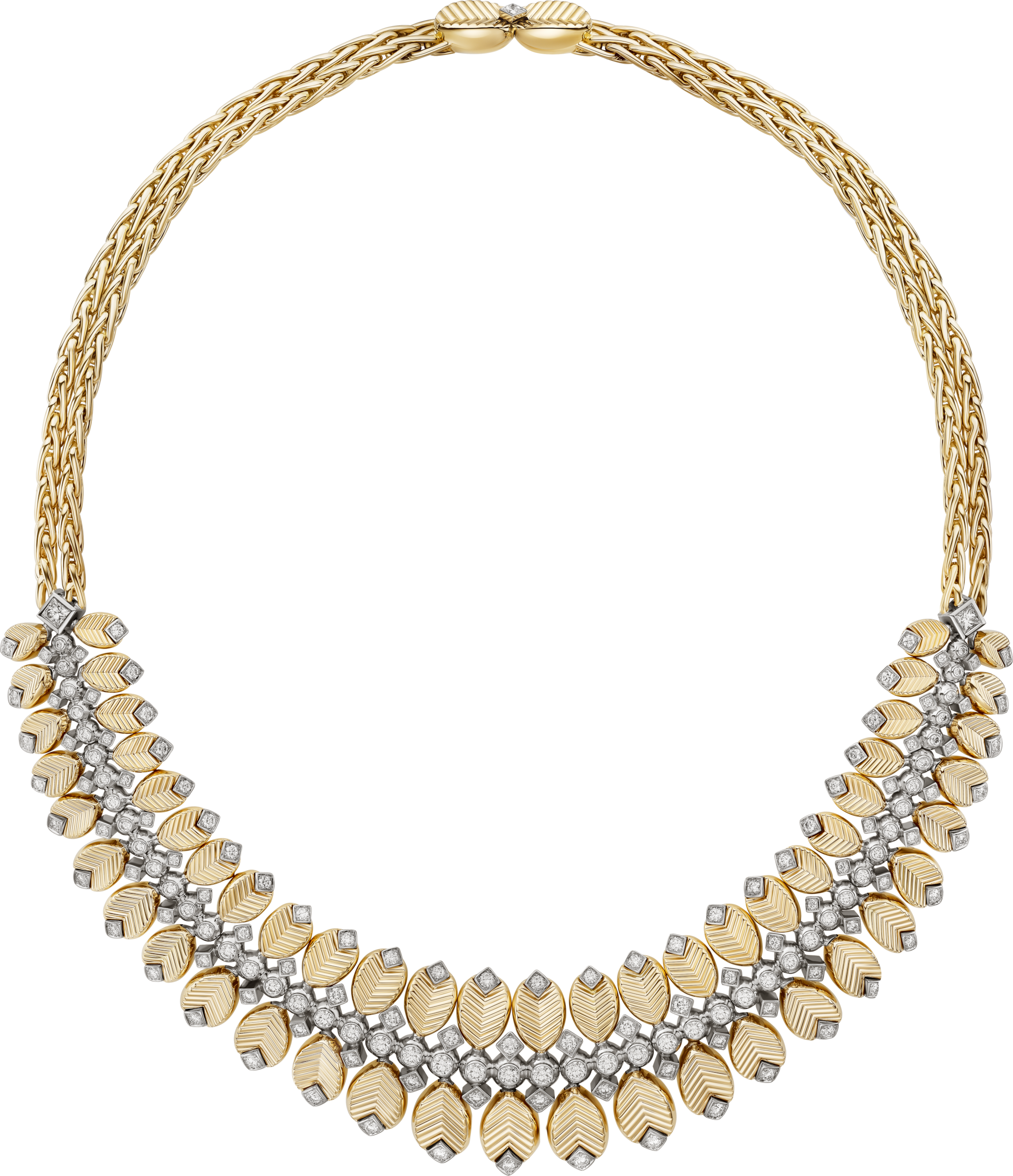 Grain de Café necklaceYellow gold, white gold, diamonds