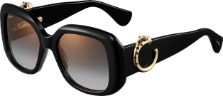 Panthère de Cartier Sunglasses Black composite, grey lenses