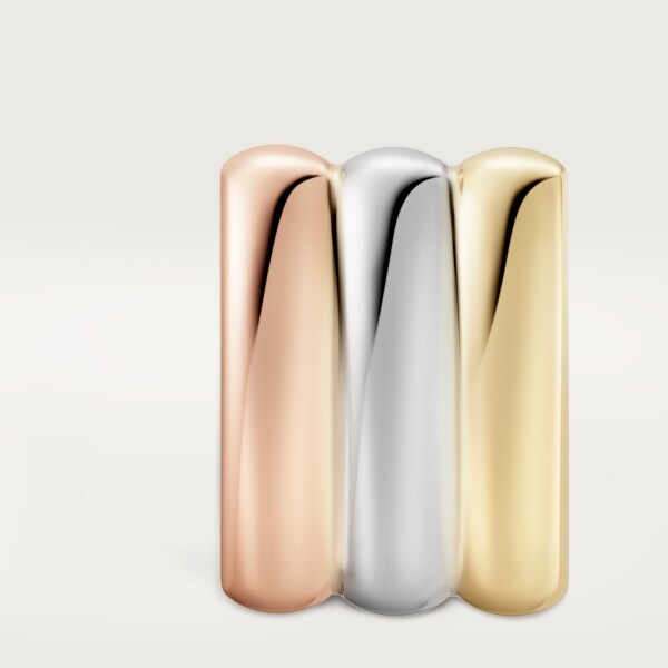 Vendôme Louis Cartier 袖扣 18K白色黃金，18K玫瑰金，18K黃金