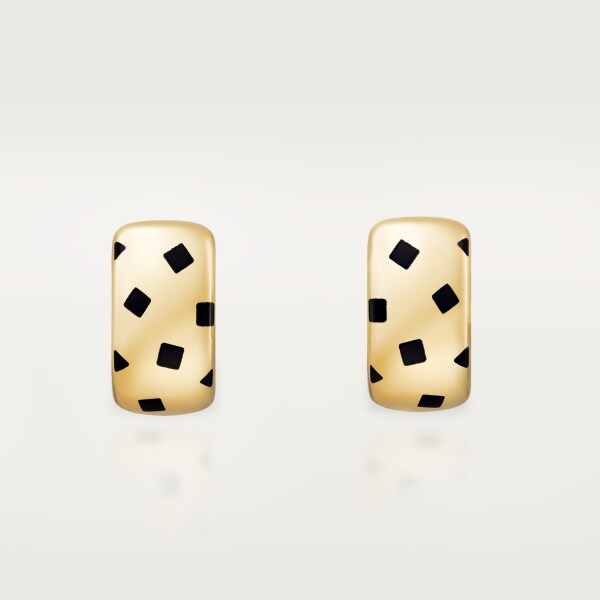Panthère de Cartier earrings Yellow gold, lacquer 