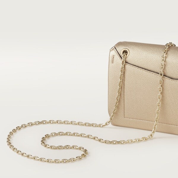 手拿包，Panthère Graphique 金色金屬亮面小牛皮，金色飾面