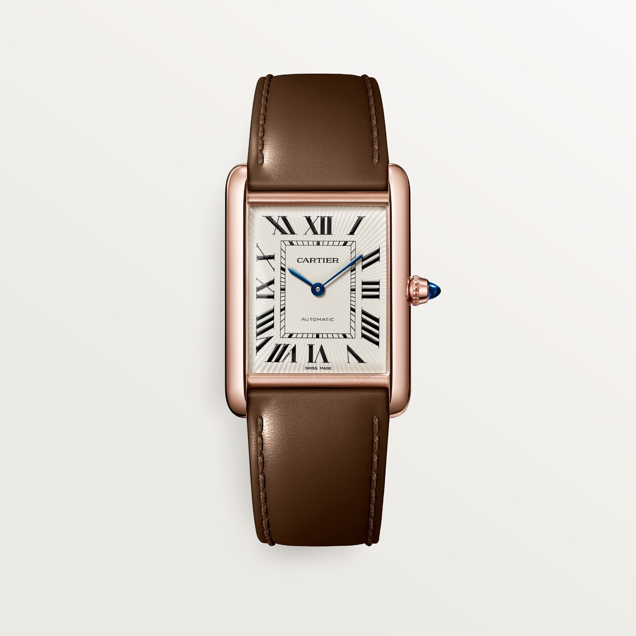 Tank Louis Cartier 腕錶大型款，自動上鏈機械機芯，玫瑰金