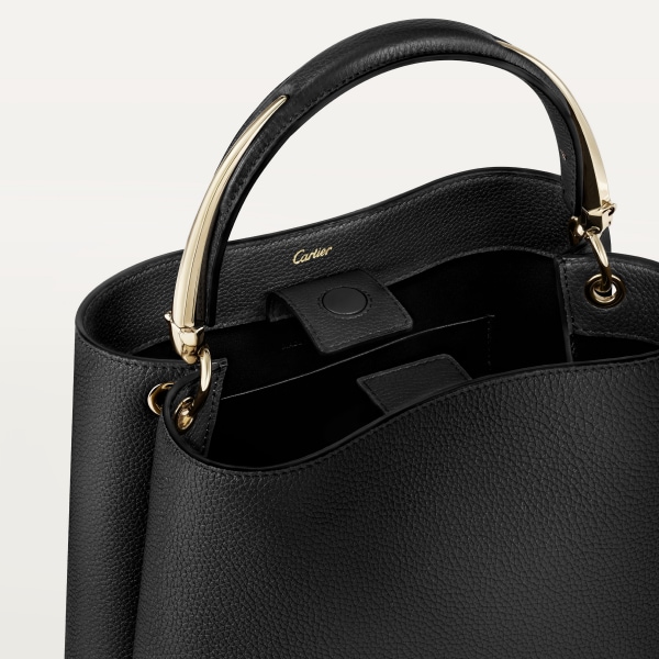 手袋，小型款，Panthère Double de Cartier 黑色粒面小牛皮