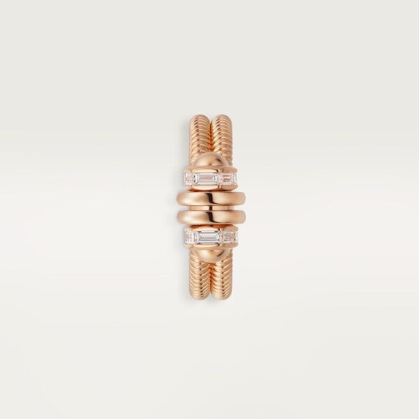 Ecrou de Cartier ring, diamond Rose gold, diamond