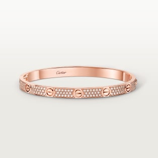 <span class='lovefont'>A </span> bracelet, medium model, paved Rose gold, diamond