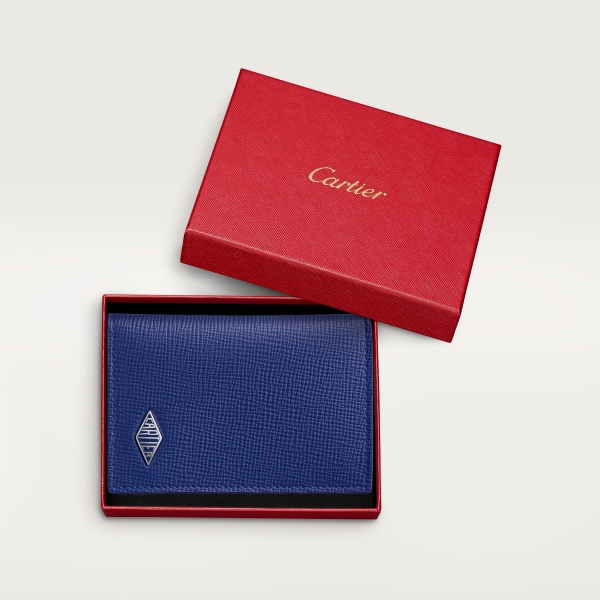 信用卡夾，可容納4張信用卡，Cartier Losange 墨色粒面小牛皮
