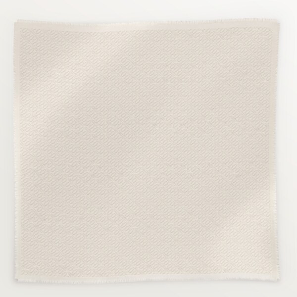 C de Cartier 披肩 羊毛及真絲