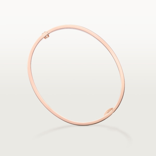 Love bracelet, medium model, paved Rose gold, diamond
