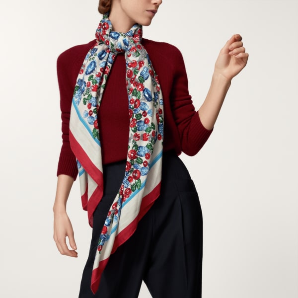 Cartier Tutti Frutti shawl Cashmere and silk