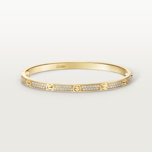<span class='lovefont'>A </span> bracelet, small model, paved Yellow gold, diamonds