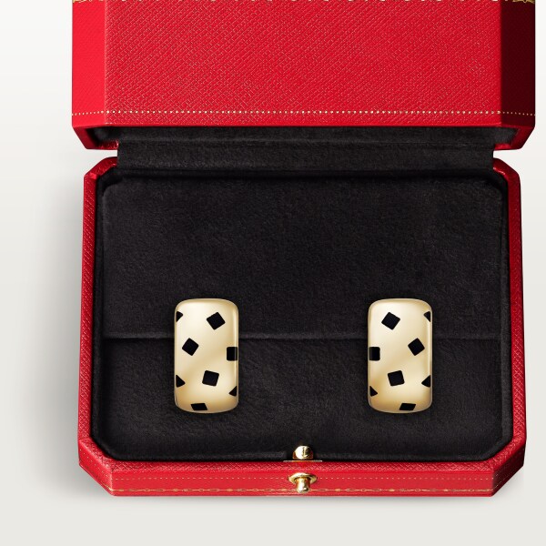 Panthère de Cartier earrings Yellow gold, lacquer 