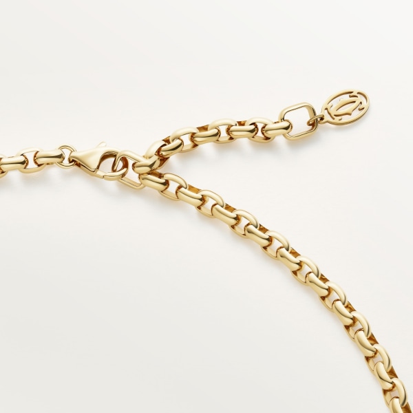 Trinity cushion necklace, medium model White gold, yellow gold, rose gold