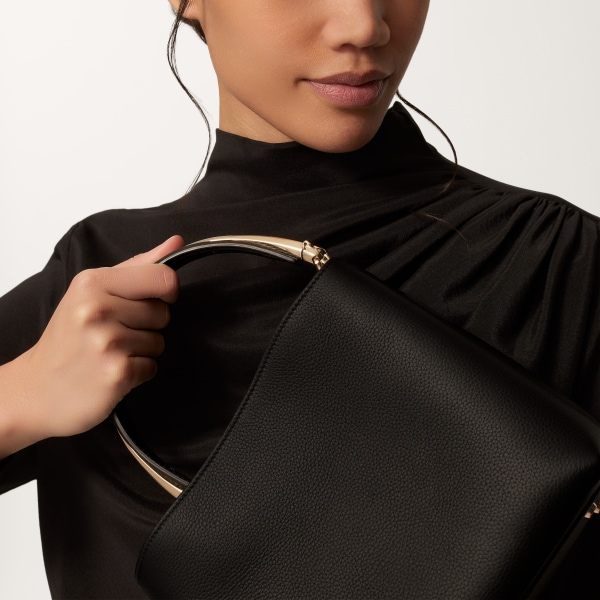 手袋，小型款，Panthère Double de Cartier 黑色粒面小牛皮