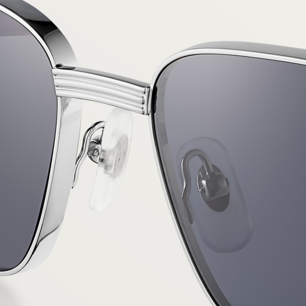 Première de Cartier 太陽眼鏡 光滑鍍鉑金飾面金屬，透明藍色醋酸纖維，藍色鏡片